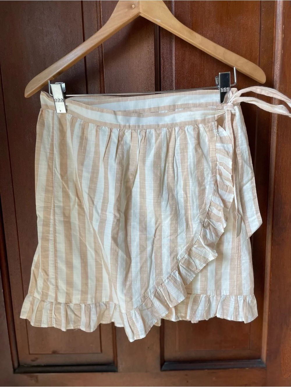 J.Crew women's size 2 striped 100% cotton wrap skirt